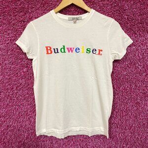 Budweiser Logo Graphic Design T-Shirt XXS